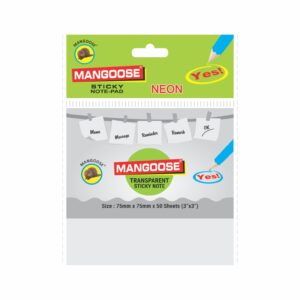 3X3 PLASTIC TRANSPARENT STICKY NOTE PAD