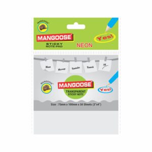 4X3 PLASTIC TRANSPARENT STICKY NOTE PAD