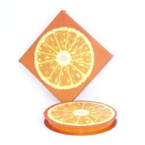 M037 ORANGE SHAPE STATIONERY KIT